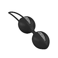 Вагінальні кульки Fun Factory SMARTBALLS DUO, чорно-сірі, 2 шт, діаметр 3,2 та 3,6 см - SX0964