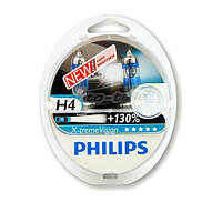 Автолампи H4 12V 60/55W Philips +130% X-tremeVision (P43) (к-кт 2шт)