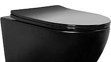 Сидіння для унітазу REA CARLO FLAT UF BLACK, фото 6