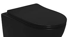 Сидіння для унітазу REA CARLO FLAT UF BLACK MATT, фото 4