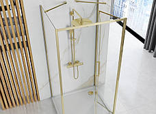 Душова кабіна REA RAPID FOLD 90х90 GOLD пристінна, фото 3