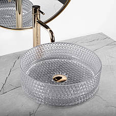 Умивальник (раковина) REA CRISTAL 35 LIGHT GREY накладний, фото 3