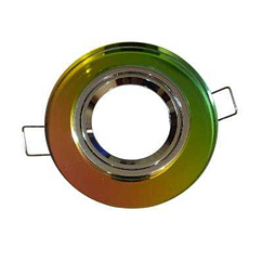 Світильник точковий врізний коло дзеркальний скло під лампу