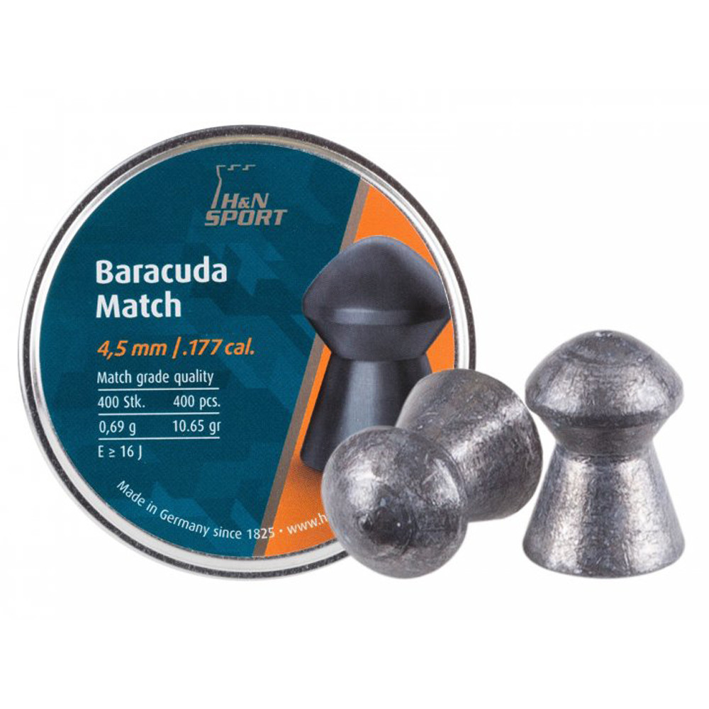 Кулі для пневматики H&N Baracuda Match (4.51мм, 0.69г, 400шт)