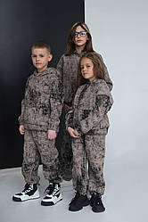 Стильний теплий спортивний костюм оверсайз унісекс, р-ри на рост 122, 128