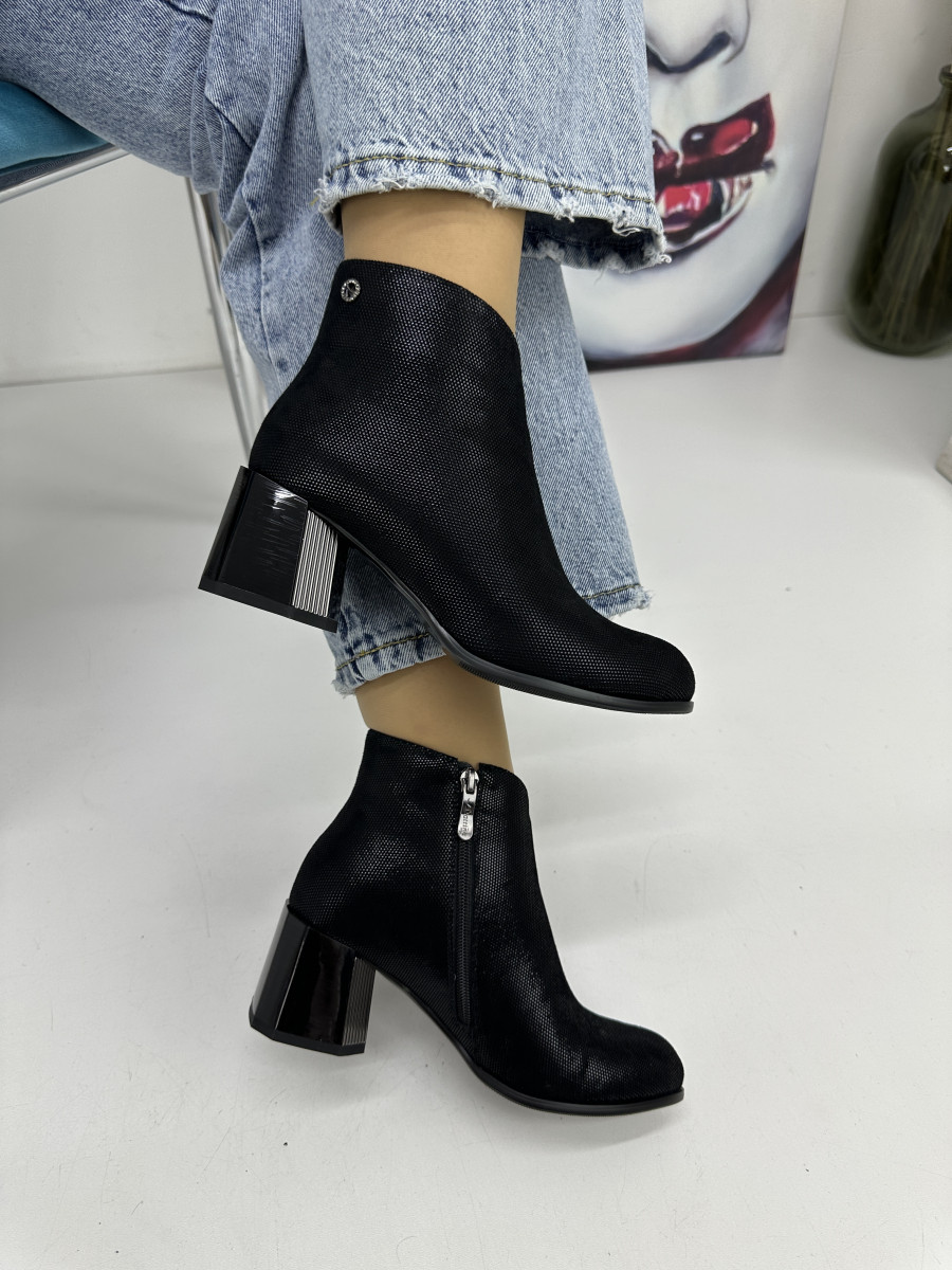 Ботильйони жіночі BATTINE B4092-Black лазерна шкіра 36, фото 1