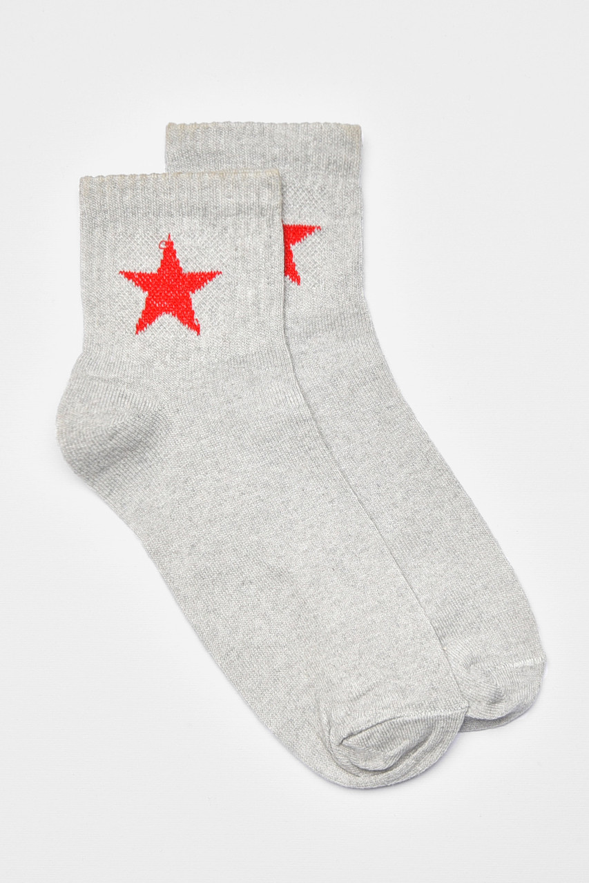 Шкарпетки жіночі демісезонні сірого кольору р.36-40 192227S, фото 1