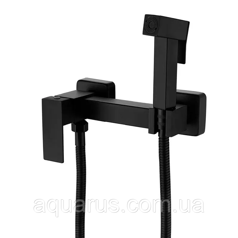 Змішувач для гігієнічного душу ZERIX KUB-222 BLACK (нерж. сталь) (ZX4857)