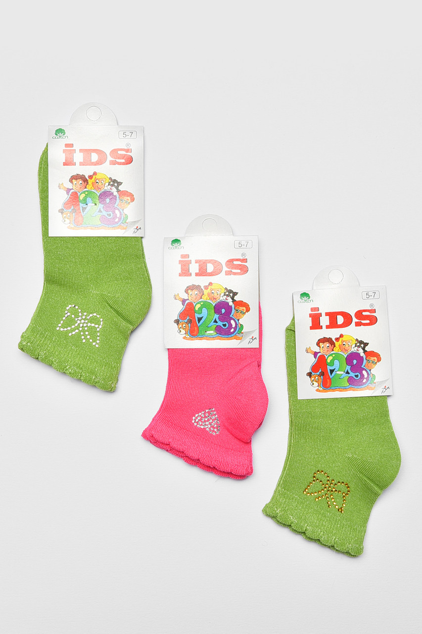 Набір дитячих шкарпеток для дівчинки демісезонних 3 штуки р.5-7 192281S, фото 1