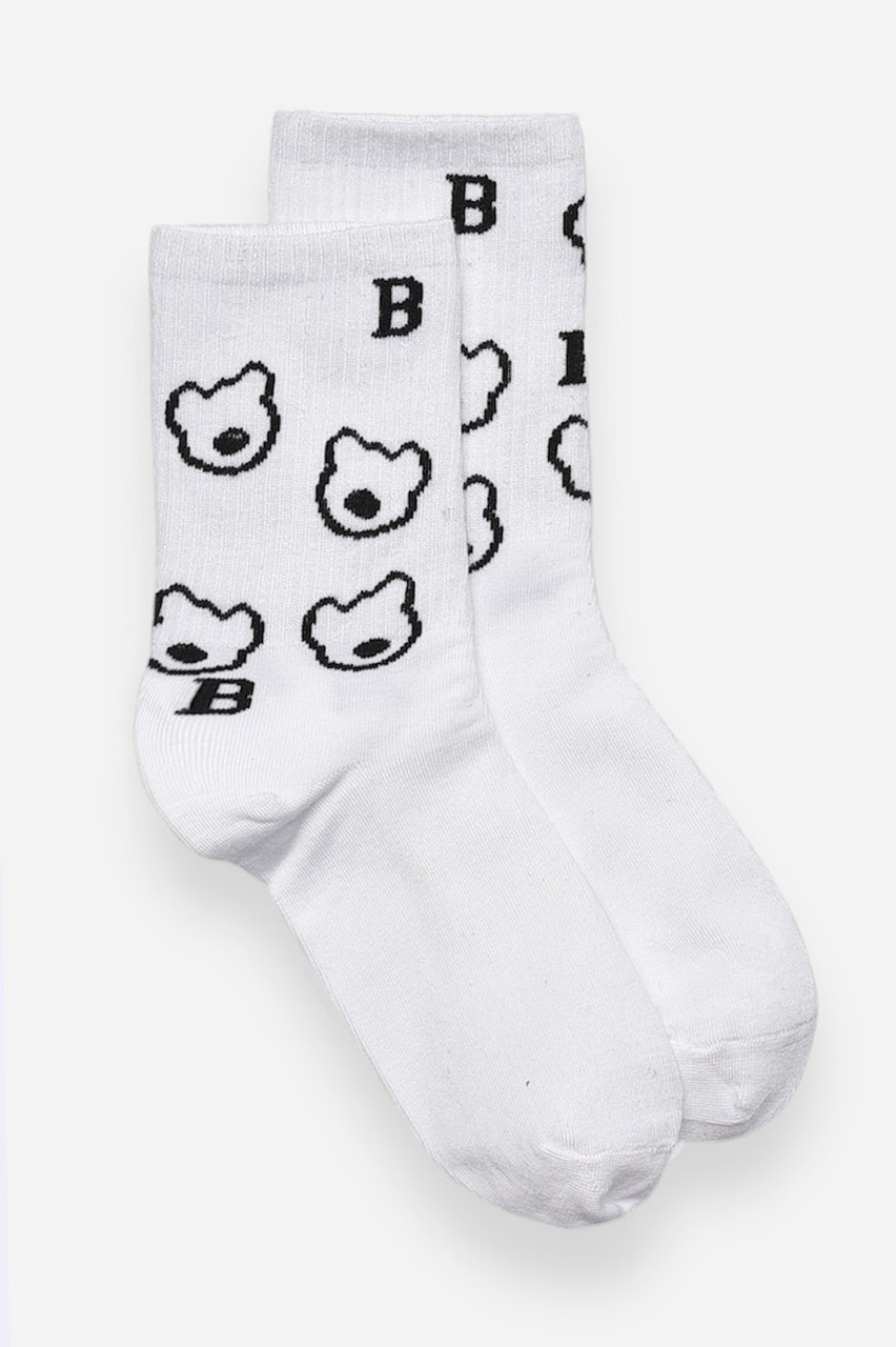 Шкарпетки дитячі демісезонні білого кольору з малюнком р.33-38 192842S, фото 1