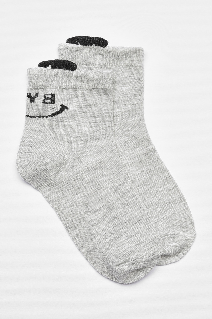 Шкарпетки дитячі демісезонні сірого кольору з малюнком р.26-31 192867S, фото 1