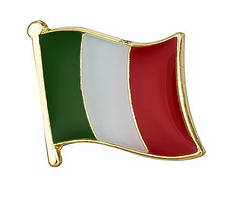 Значок металевий для колекції Італія Прапор