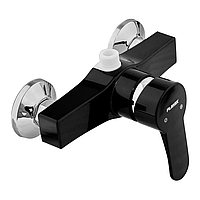 Пластиковий змішувач для душу Plamix Mario-003 Black (без шланга та лійки) (PM0604)