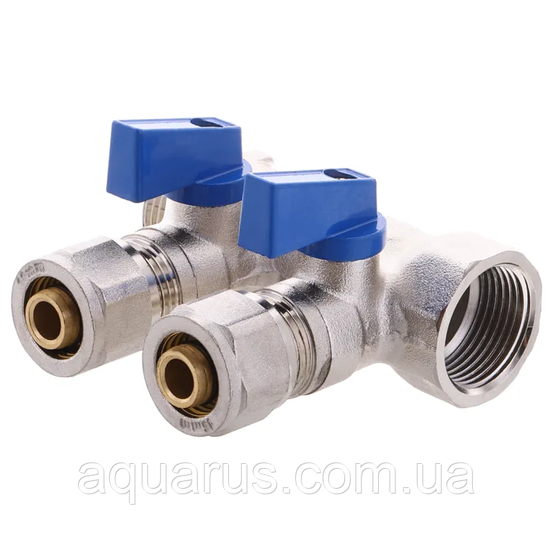 Колектор з кульовими кранами та фітингом KOER KR.1125-2 3/4”x2 WAYS (KR2835)