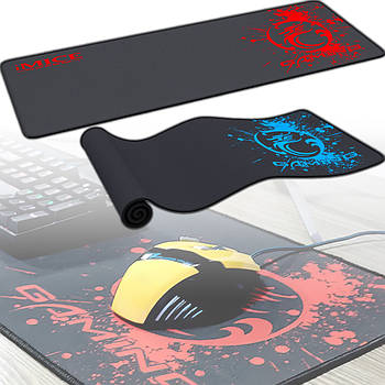 Килимок ігровий для клавіатури та миші з принтом та боковою прошивкою iMICE PD-03 30х80 см