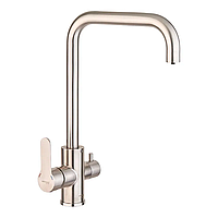 Змішувач для кухні з виходом для питної води Mixxus DAX-021-G з нерж. сталі (MI6077)