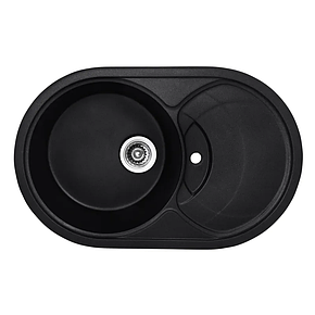 Мийка кухонна HAIBA HB8310-G226 BLACK 780x500x220 (HB0975), фото 1
