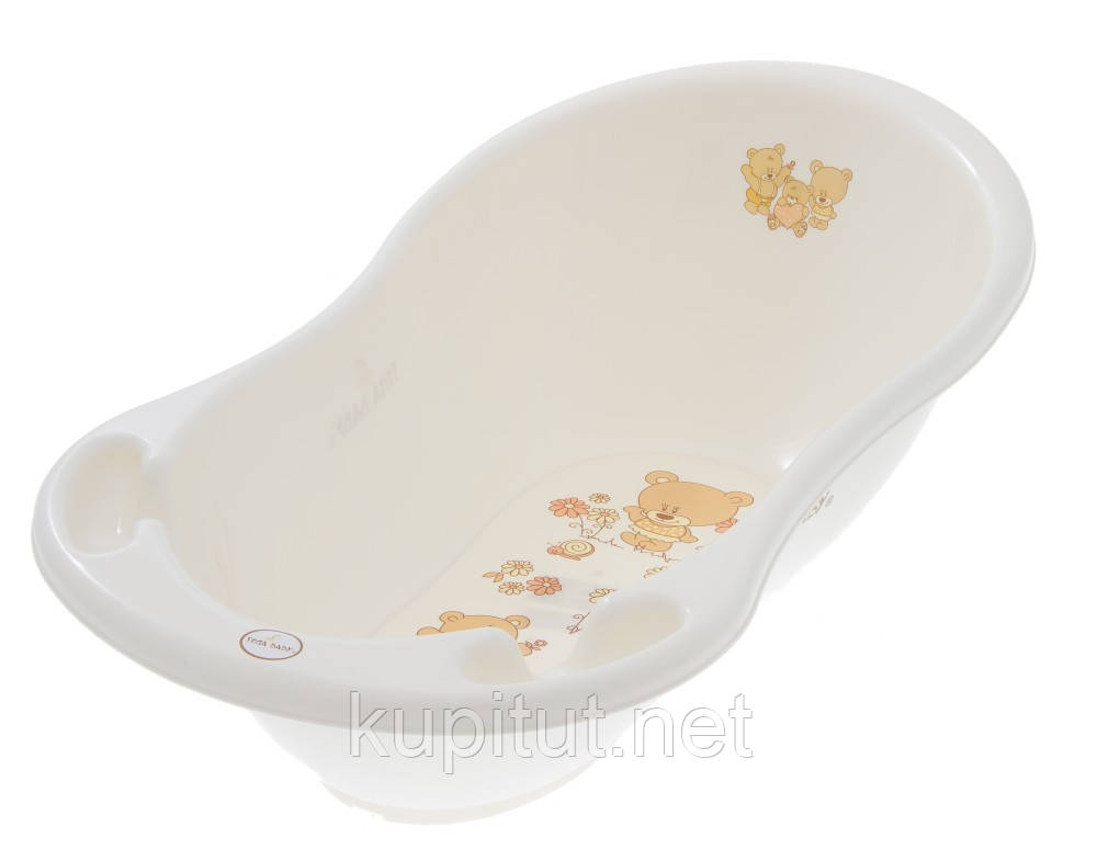 Ванна дитяча зі зливом Teddy Bear 86 см white pearl