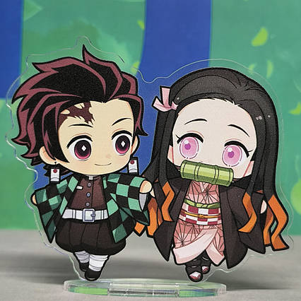 Акрилова статуетка Клинок, що знищує демонів Танджиро та Незуко Камадо (10 см) / Demon Slayer