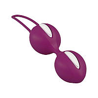 Вагінальні кульки Fun Factory SMARTBALLS DUO, бордово-білі, 2 шт, діаметр 3,2 та 3,6 см