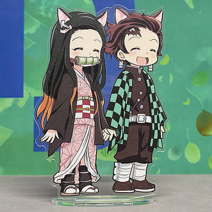 Акрилова статуетка Клинок, що знищує демонів Танджиро та Незуко Камадо (15 см) / Demon Slayer