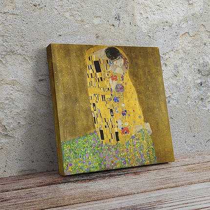 Картина на полотні "Густав Клімт, Поцілунок, Gustav Klimt, The Kiss", 60×60см, фото 1