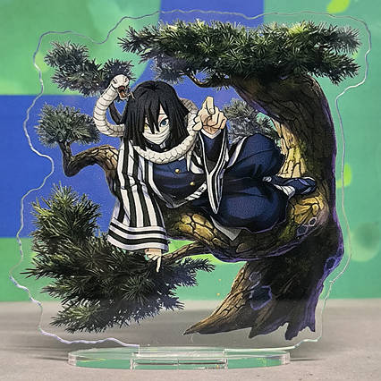 Акрилова статуетка Клинок, що знищує демонів Обанай Ігуро (10 см) / Demon Slayer