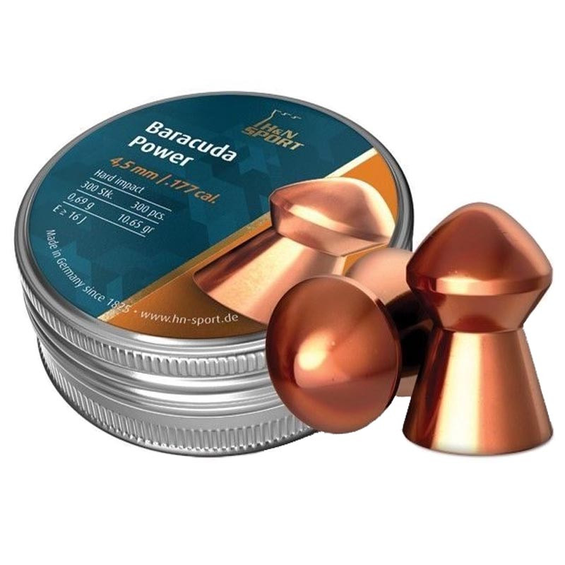 Кулі для пневматики H&N Baracuda Power (4.5мм, 0.69г, 300шт), фото 1