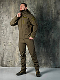 Костюм олива Energy на флісі олива софтшелл SoftShell ТМ, фото 4