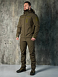 Костюм олива Energy на флісі олива софтшелл SoftShell ТМ, фото 5