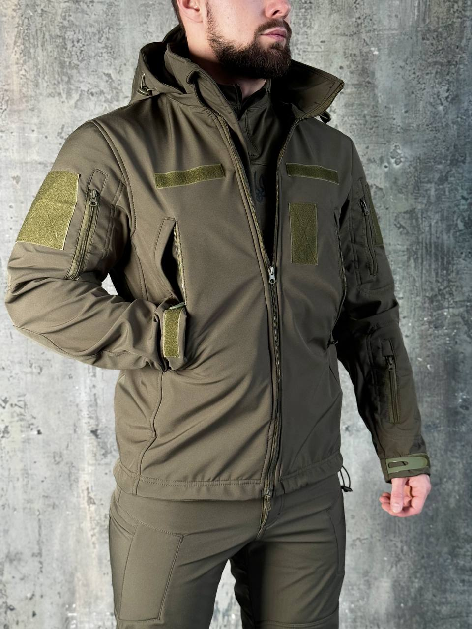Куртка Soft Shell Caiman Олива Софтшелл Демісезон ТМ