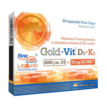Gold-Vit D3 + K2 (4000 IU/50 µg) (30 caps)