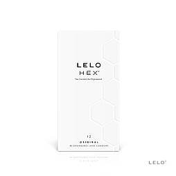 Презервативи LELO HEX Condoms Original 12 Pack, тонкі та суперміцні
