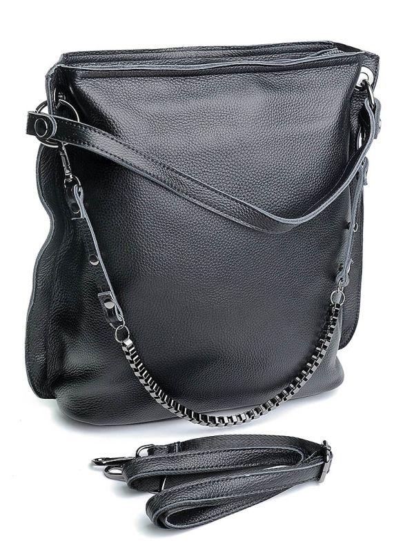 Жіноча шкіряна сумка 2609 Black.Купити жіночі сумки гуртом і в роздріб із натуральної шкіри в Україні