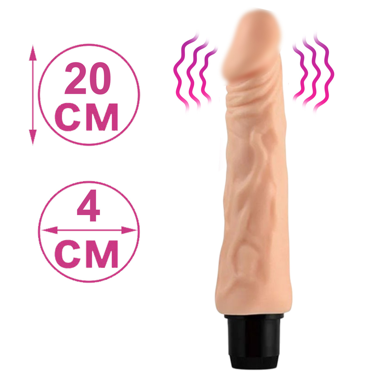 Вібратор для жінок фалос з вібратором Vibrator Dildo Real Feel 20 см Вібраторігрушка вібоатор