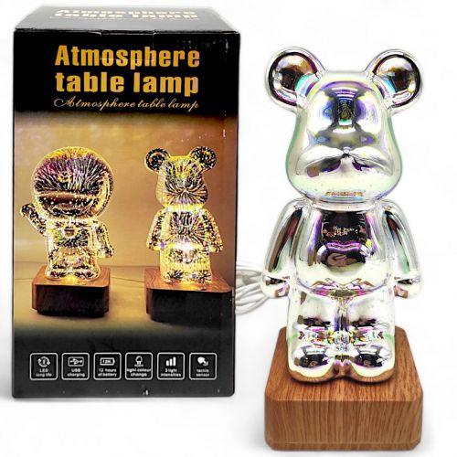 Нічник "Ведмедик Беарбрік", 23 см, працює від мережі, фото 1