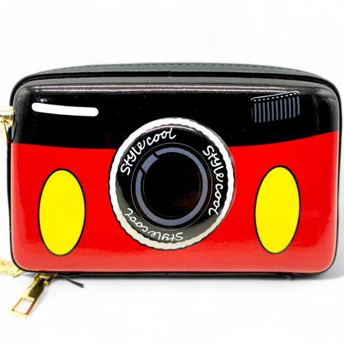 Сумочка дитяча на блискавці "Фотоапарат" червоний+чорний, фото 1