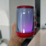 Колонка bluetooth, підсвічування, від акумулятора, micro USB, TF-картка, usb-слот (блакитна), фото 2