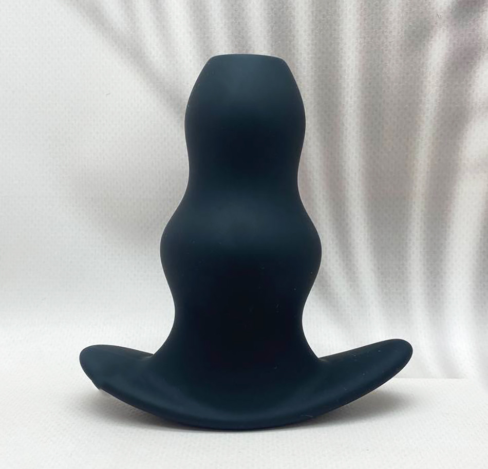 Анальна пробка-тунель силіконова (розмір L): глибока рельєфна стимуляція та можливість комбінованої гри, фото 1