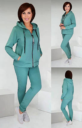 Стильний жіночий костюм на флісі, тканина "Трикотаж" 50, 52, 54, 56 розмір 50, фото 1