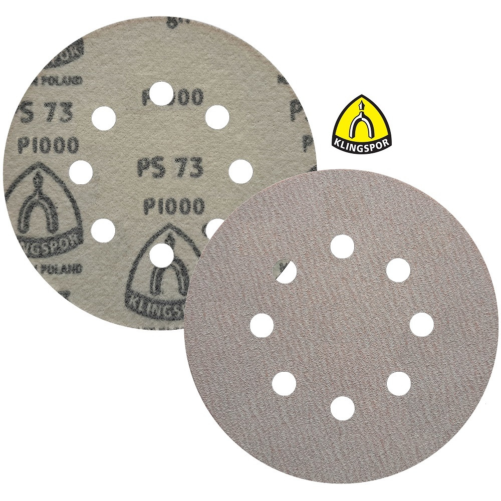 Абразивний диск P1000 d125мм на папері з липучкою Velcro Klingspor PS 73 BWK 1шт.