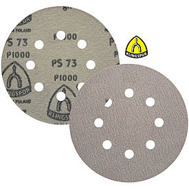 Абразивний диск P1000 d125мм на папері з липучкою Velcro Klingspor PS 73 BWK 1шт.