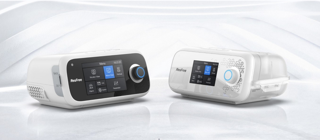 Auto BiLevel CPAP-апарат ResFree F-30A з маскою та зволожувачем | Хмарна система, Auto RAMP, Wi-Fi, SPO₂ (опція)