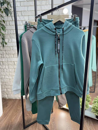 Стильний жіночий костюм на флісі, тканина "Трикотаж" 50, 52, 54, 56 розмір 50, фото 2