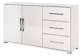 Комод Фемілі 2Д3Ш білий глянець у спальню,вітальню,дитячу