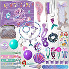 Адвент-календар Русалочка для дівчаток/набір біжутерії Фіолетовий, фото 4