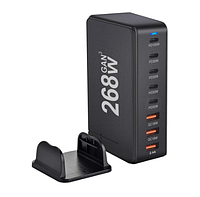 Багатопортовий портативний зарядний пристрій, 4 в 1, Power Bank 20000 mAh з LED, Портативні зарядні