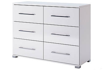 Комод Фемілі 6Ш білий глянець у спальню,вітальню,дитячу