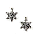 Підвіска "Сніжинка" 19*15мм Срібло PDS094, фото 2