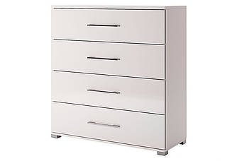 Комод Фемілі 4Ш білий глянець у спальню,вітальню,дитячу